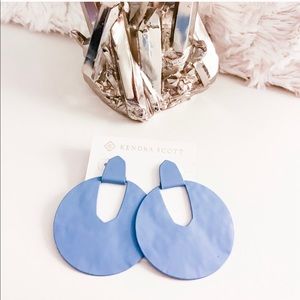 Kendra Scott Matte Blue Diane Earrings